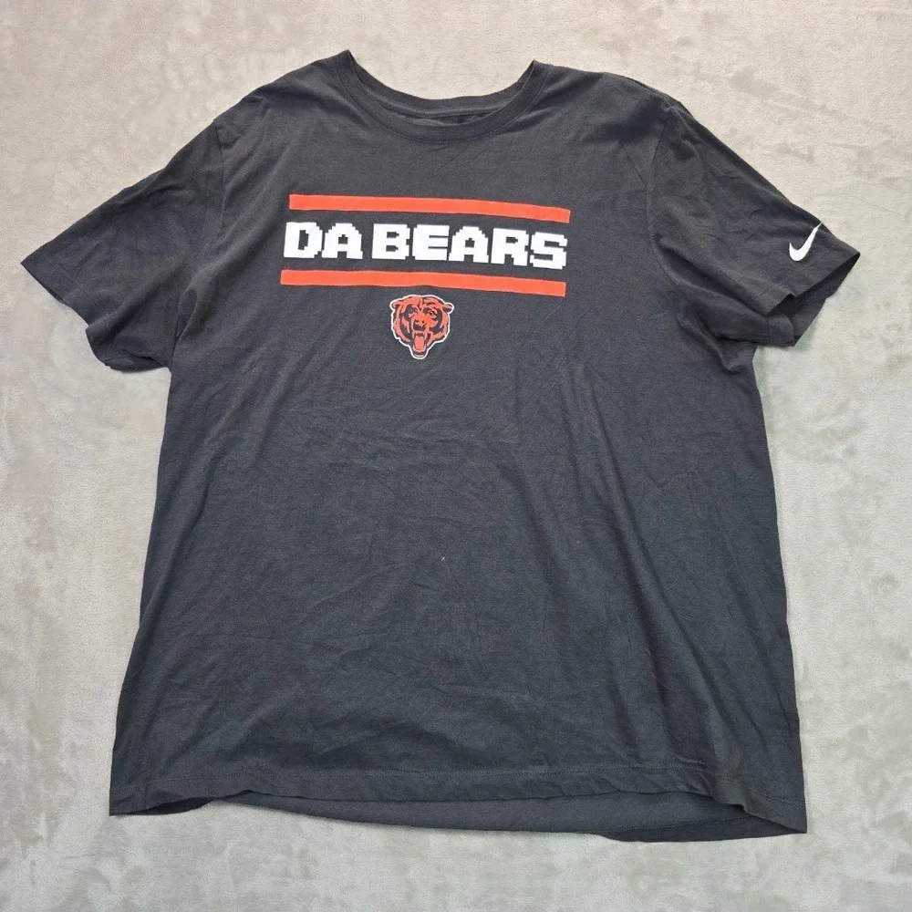 Nike Chicago Bears Da Bears Graphic T-Shirt Mens XXL Navy Blue NFL Football Tee